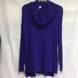 Crown & Ivy purple LS Tunic Sweater Shirt